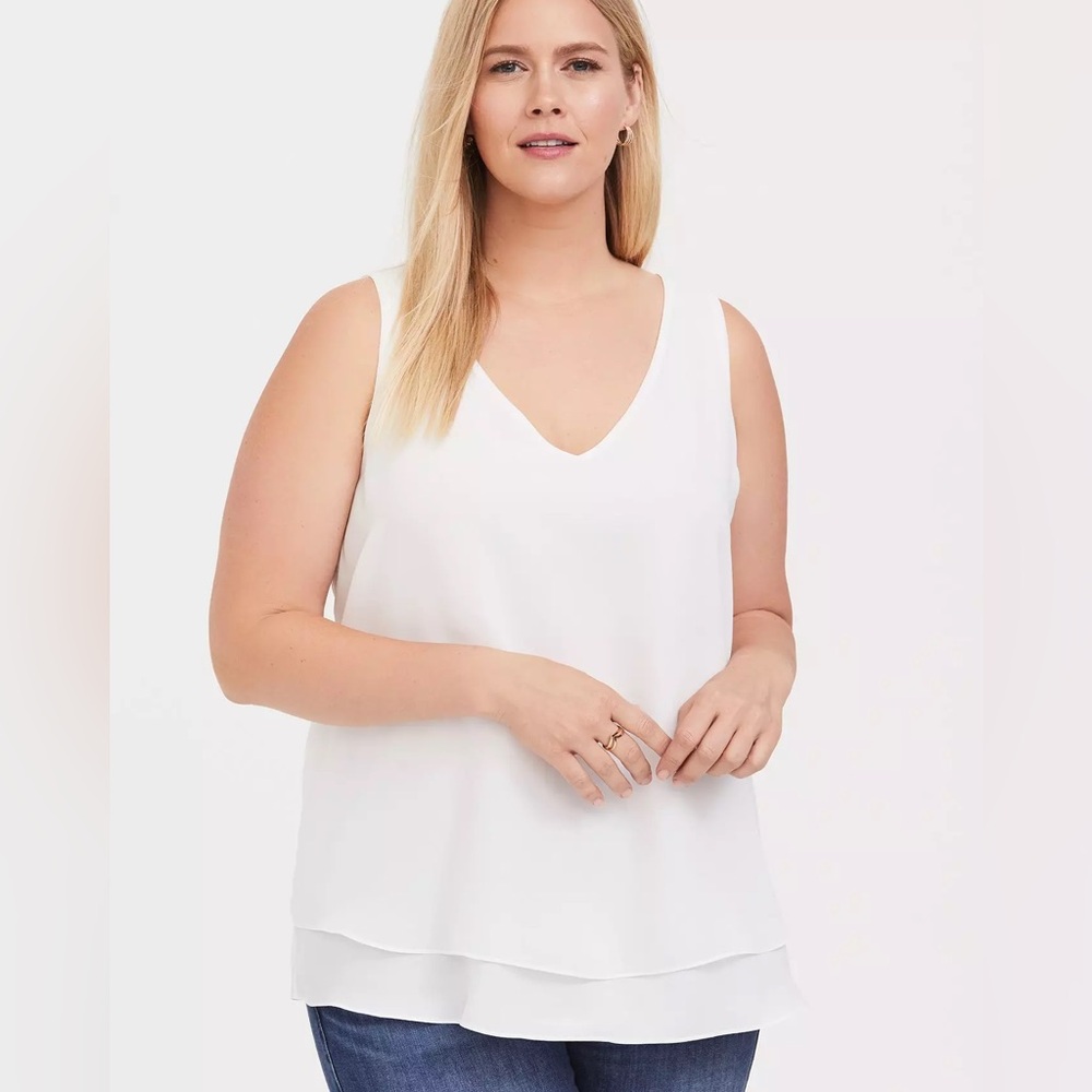 Torrid Georgette Double Layer Swing Tank Plus Size